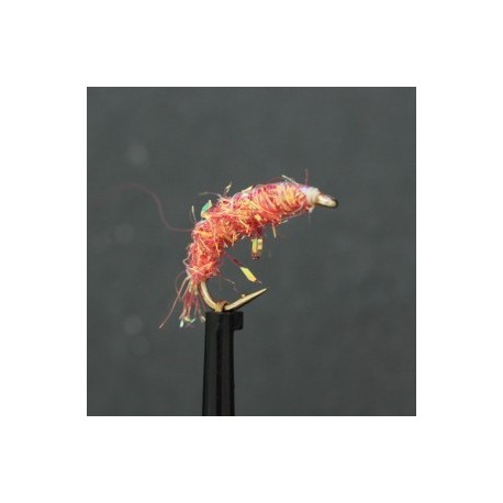 Nymphs Standards salmon pink weighted flash shrimp $2.34