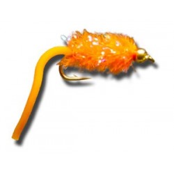 Nymphs Standards BH Squiggly Estaz Egg FL Orange $2.34