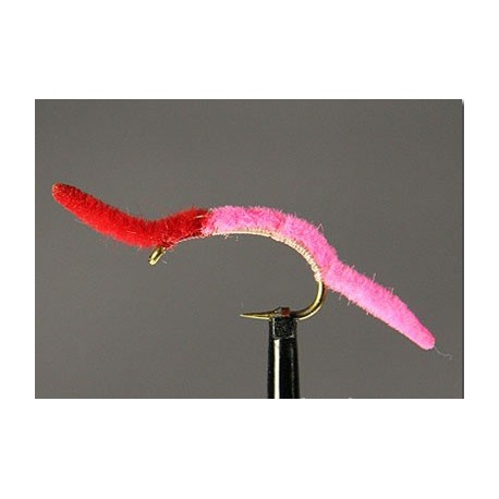 Nymphs Standards San Juan Worm Pink Red Side $2.34