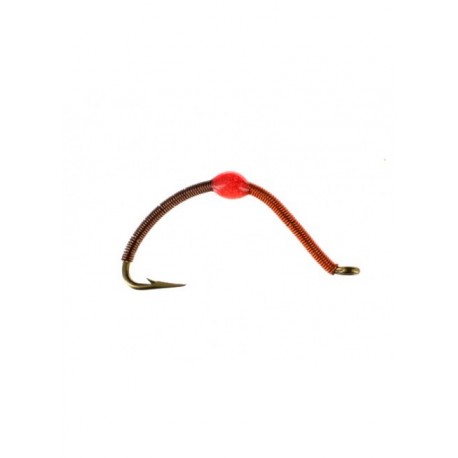 Nymphs Standards wired worm brown orange $2.34