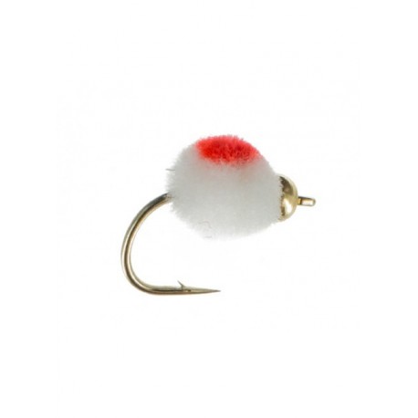 Nymphs Pure beadhead glo bug white flame $2.34