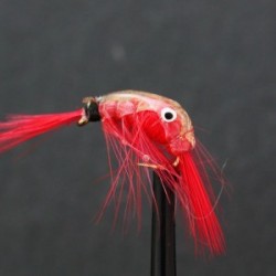 Nymphs Pure red epoxy shrimp $2.34