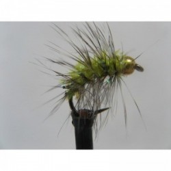 Nymphs Pure gold head grizzle yellow $2.34
