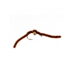 Nymphs Pure beadhead san juan worm brown $2.34