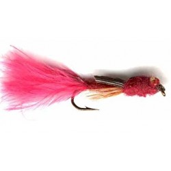 Nymphs Pure claret damsel nymph button $2.34