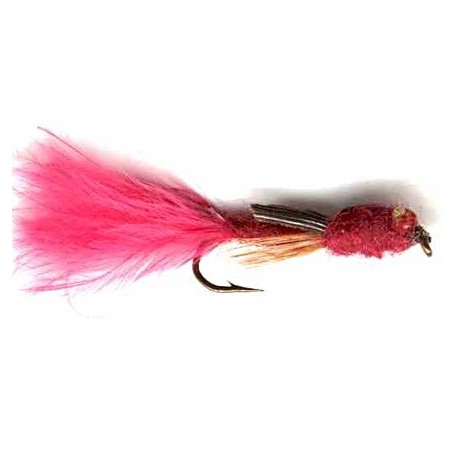 Nymphs Pure claret damsel nymph button $2.34