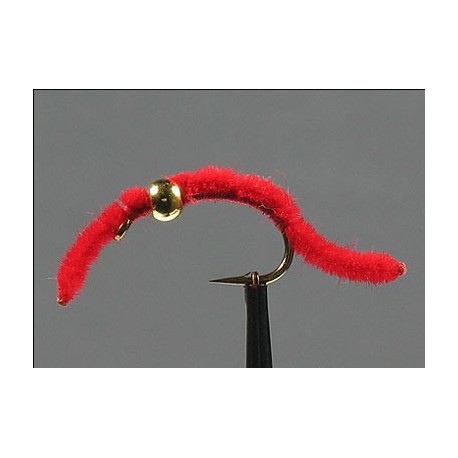 Nymphs Pure San Juan Worm Bead Head Red side $2.34