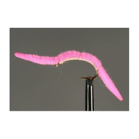 Nymphs Pure San Juan Worm Hot Pink Side $2.34