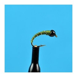 Beaded Nymphs Bead Head Midge Olive Silver $2.42