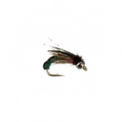 Nymphs Pure beadhead hotwire caddis black and olive $2.34