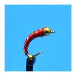 Beaded Nymphs Bead Head Midge Red $2.42