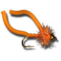 Nymphs Pure BH Squiggly Legs FL Orange $2.34