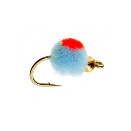Nymphs Pure beadhead glo bug light blue flame $2.34