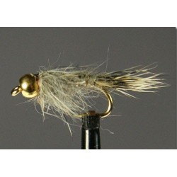 Nymphs Pure Hares Ear Bead Head Natural Gray Side $2.34