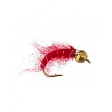 Nymphs Pure beadhead shaggy caddis red $2.34
