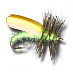Dries Pure Foam Wing Caddis Bright Green $2.34