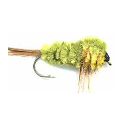 Streamers olive yellow montana button $2.64