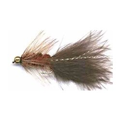 Streamers beaded brown woolly bugger button $2.64