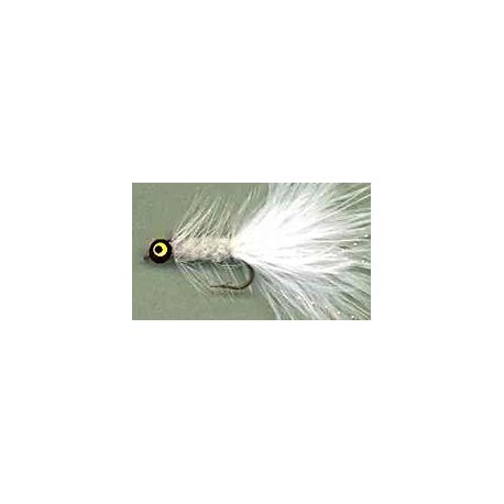 Streamers deepwater white woolly bugger button $2.64