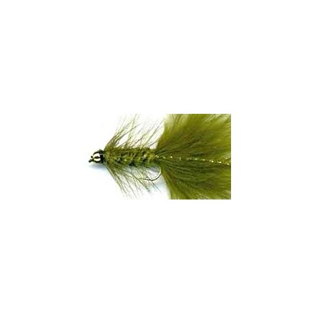 Streamers beaded olive woolly bugger button $2.64