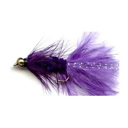 Streamers purple beaded woolly bugger button $2.64