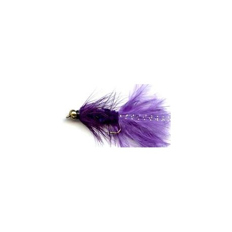 Streamers purple beaded woolly bugger button $2.64