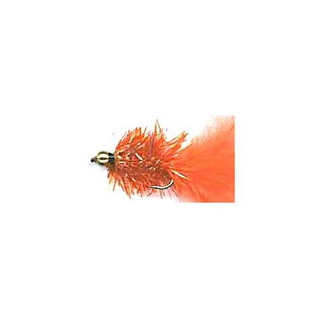 Streamers orange crystal woolly bugger button $2.64
