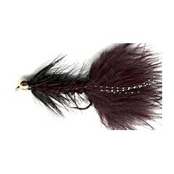 Streamers beaded black woolly bugger button $2.64