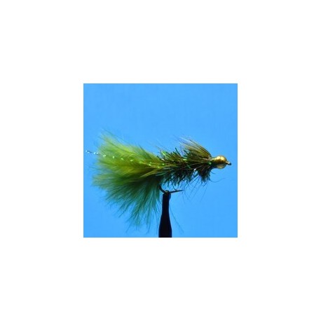 Streamers Bead Head Woolly Bugger Olive Krystal Flash $2.64