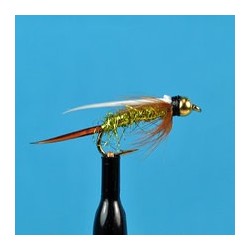 Beaded Nymphs Bead Head Prince Nymph Green Krystal Flash $2.42