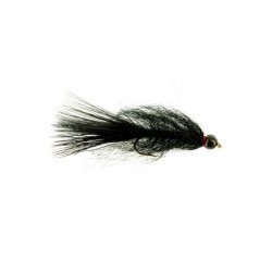 Streamers tungsten angel hair bugger black red $2.64