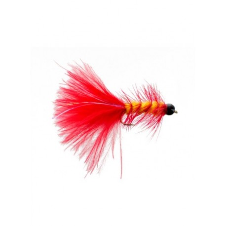 Streamers beadhead flash bugger red and yellow $2.64