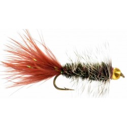 Streamers BH Wooly Bugger Peacock Brown Tail $2.64