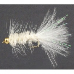 Streamers Woolly Bugger White BH $2.64