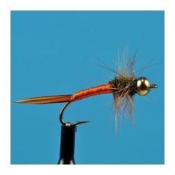 Beaded Nymphs Bead Head Prince Nymph Neon Orange $2.42