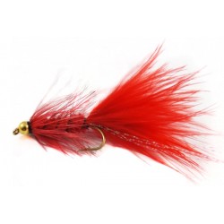 Streamers Woolly Bugger Red BH $2.64