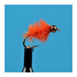 Beaded Nymphs Bead Head Ray Charles Orange $2.42