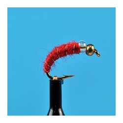 Beaded Nymphs Bead Head Shaggy Red $2.42