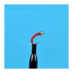 Beaded Nymphs Bead Head Zebra Midge Red $2.42