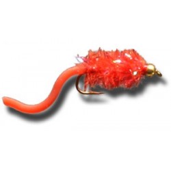 Beaded Nymphs BH Egg Sucking Squiggly Worm FL Yellow $2.42