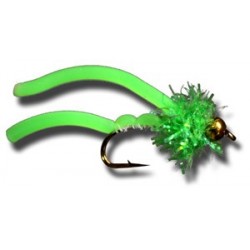 Beaded Nymphs BH Egg Sucking Squiggly Worm Tan $2.42