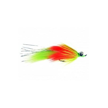Salmon Singles Hareball Leech (Chartreuse Orange) $6.80