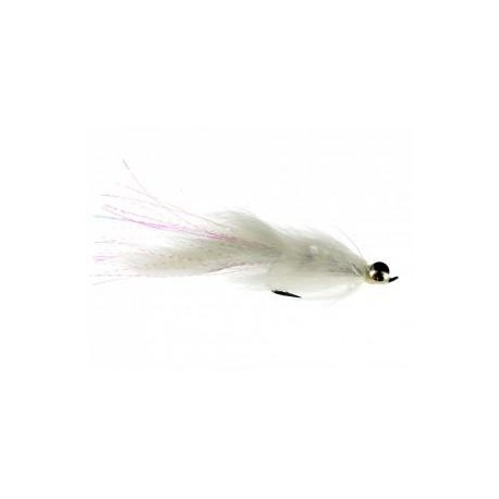 Salmon Singles Hareball Leech (White) $6.80