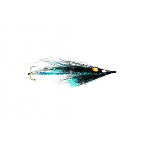 Salmon Singles Snake Fly Black & Blue $6.80