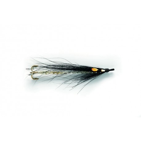 Salmon Singles Snake Fly Black & Silver $6.80