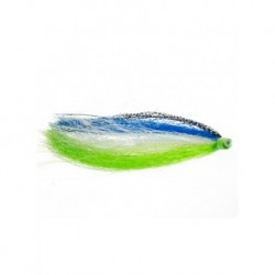 Bonefish Saltwaters black attack tube blue and chartreuse $6.80