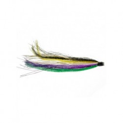 Bonefish Saltwaters black attack tube yellow purple and green $6.80