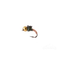 Beaded Nymphs Brassie Bi Color Bead Head GreenBlack $2.42