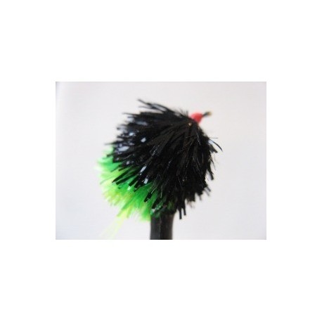 Fab Trout Flies black green half tail blob $2.34