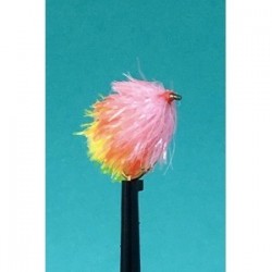 Fab Trout Flies marshmallow pink safety orange blushing sunburst jelly fab blob $2.34